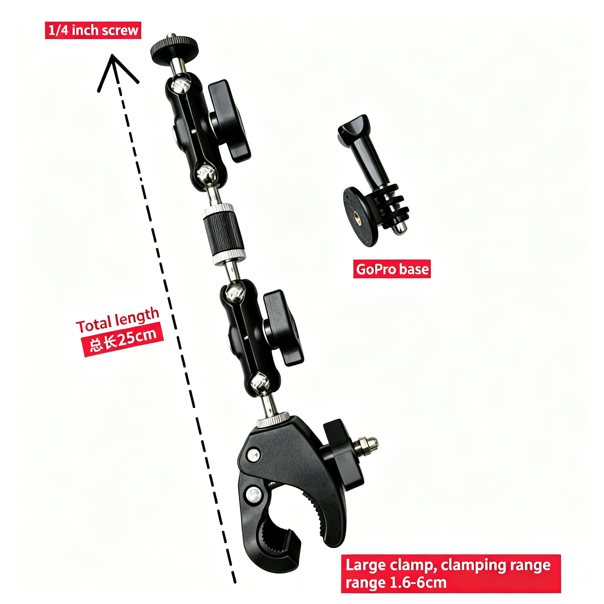 Cycling Gear Bundle - Cycling Handlebar Camera Mount Fit GoPro