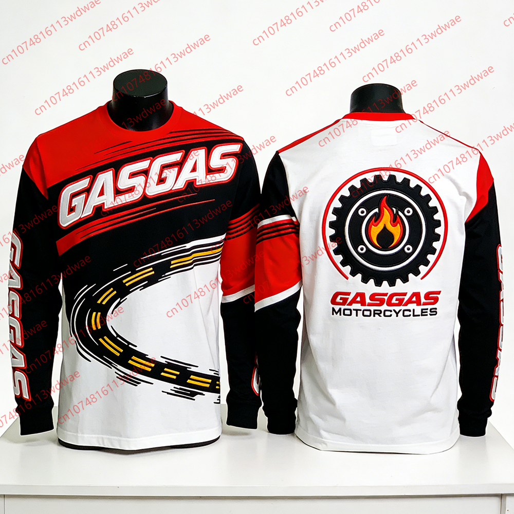 Cycling Gear Apparel - GASGAS Motocross Jersey Men Long Sleeve