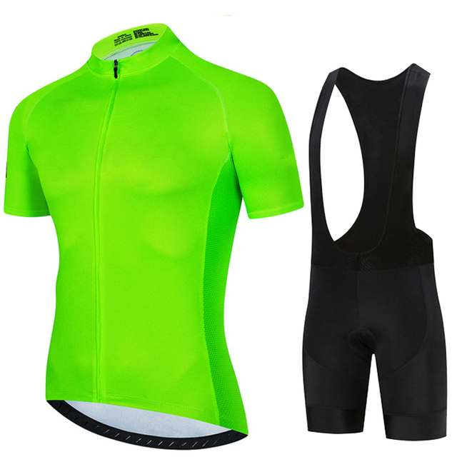 Fluorescent Green 2024 Solid c - Cycling Gear Jersey 评论和价格
