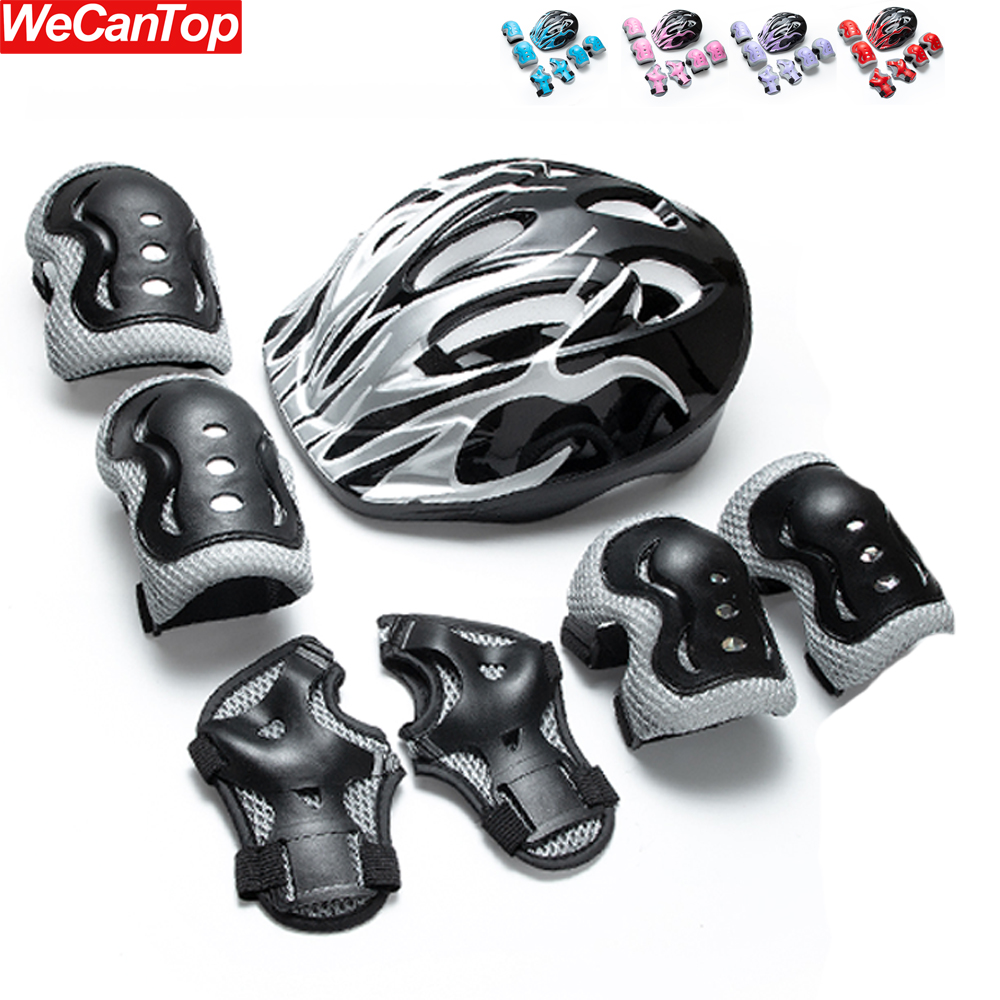 7PCS Kids Helmet Knee Elbow Pa - Cycling Gear Helmet 评论和价格