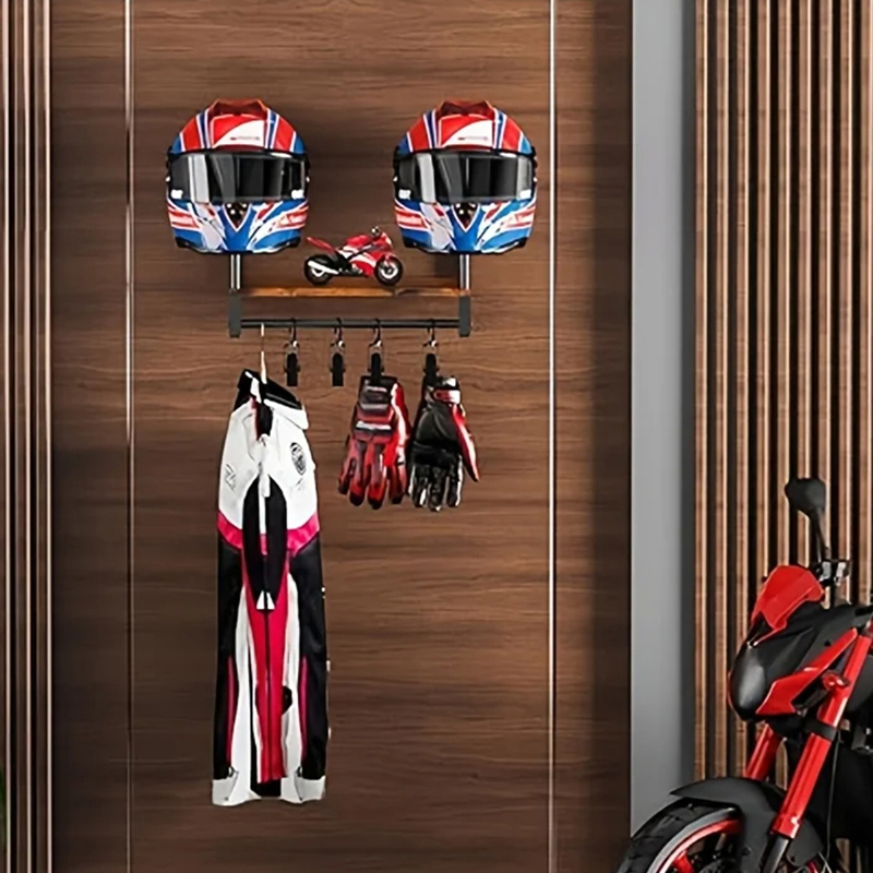 Wooden Gear Display Stand Helm - Cycling Gear Wall Storage 评论和价格