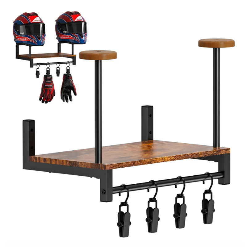 Wooden Gear Display Stand Helm - Cycling Gear Wall Storage 评论和价格