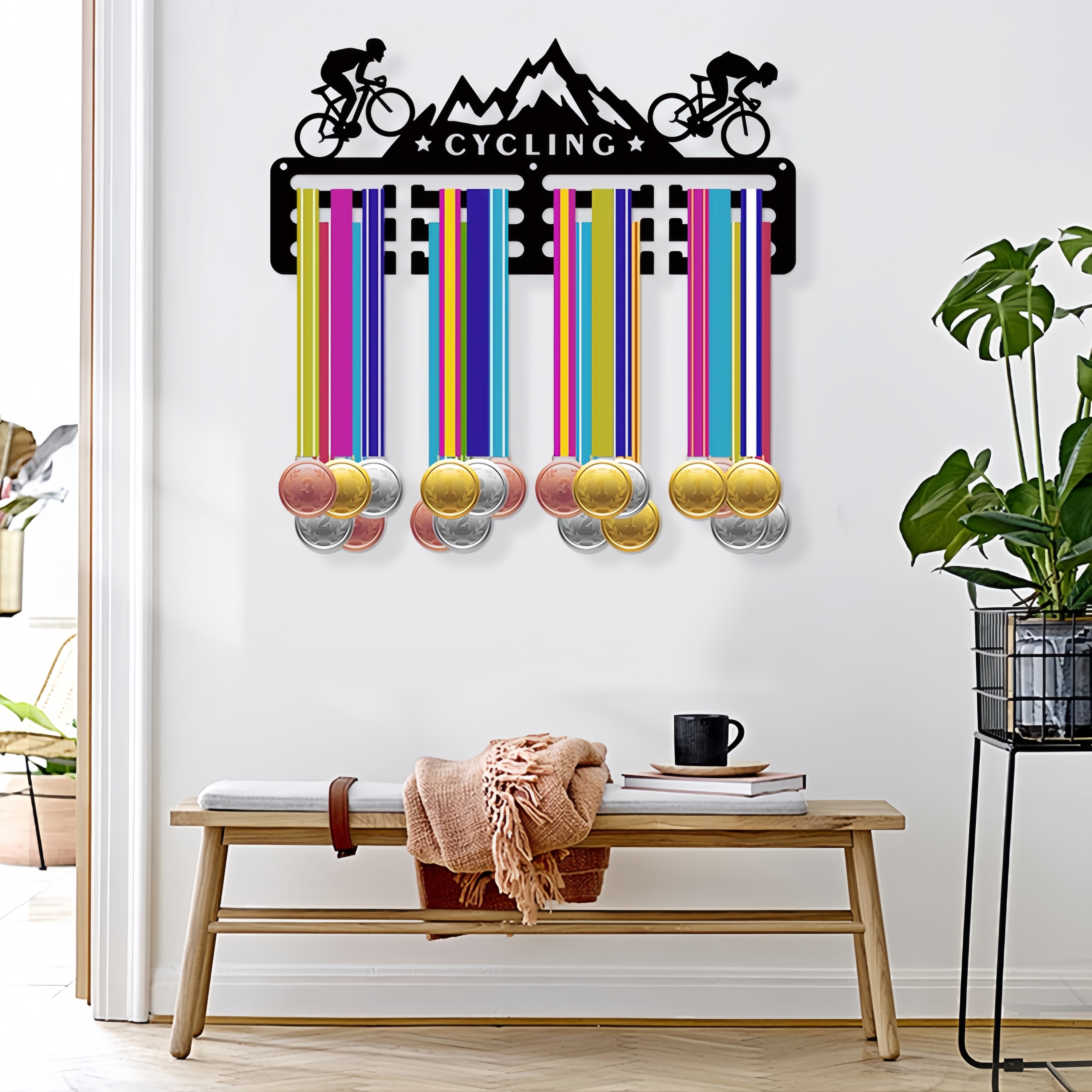 Cycling Medal Hanger Display M - Cycling Gear Wall Storage 评论和价格