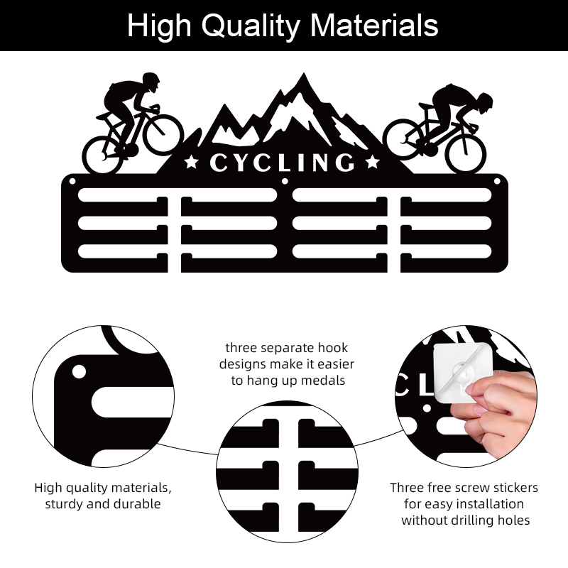 Cycling Medal Hanger Display M - Cycling Gear Wall Storage 评论和价格
