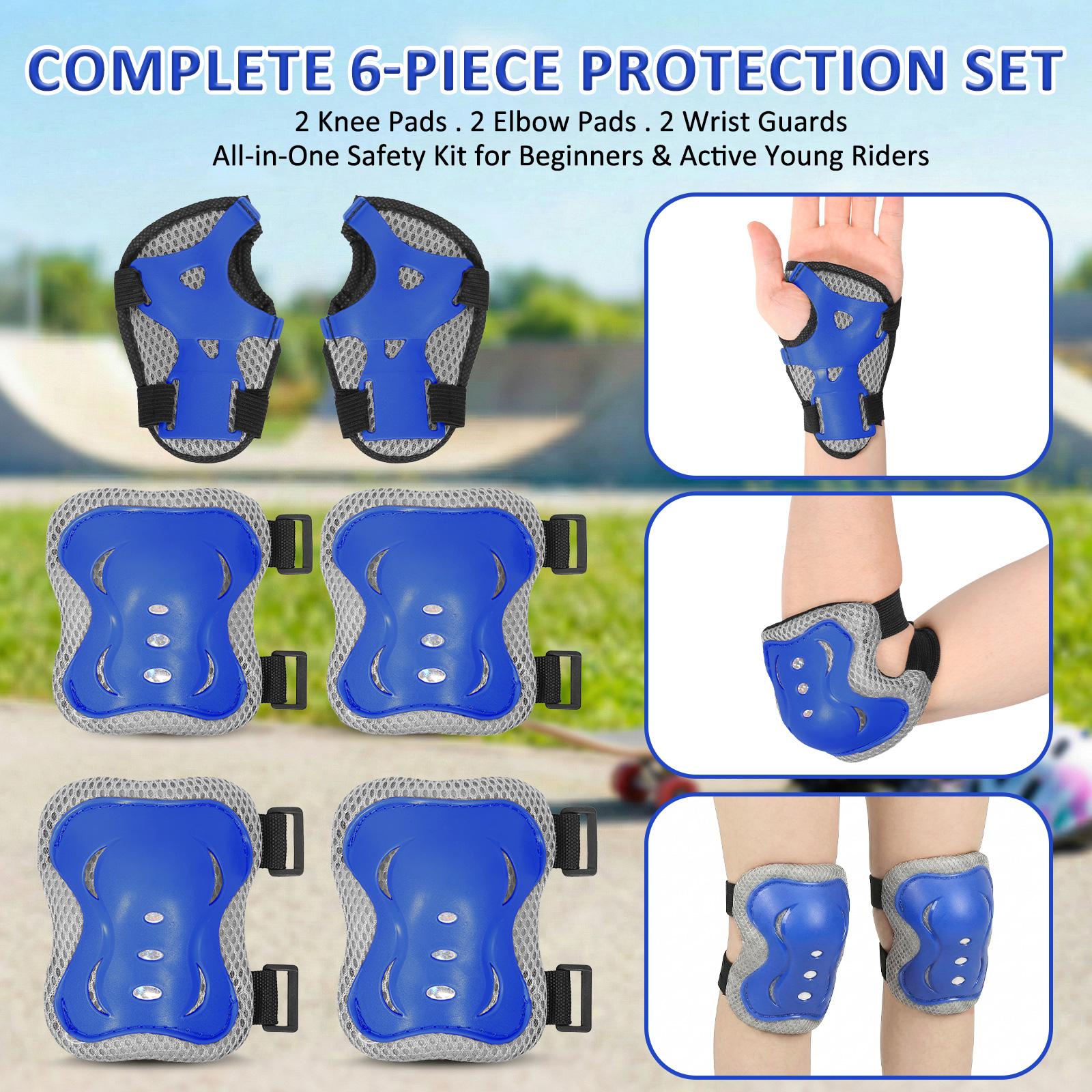 6 in 1 Knee Pads and Elbow Pad - Cycling Gear Padding 评论和价格