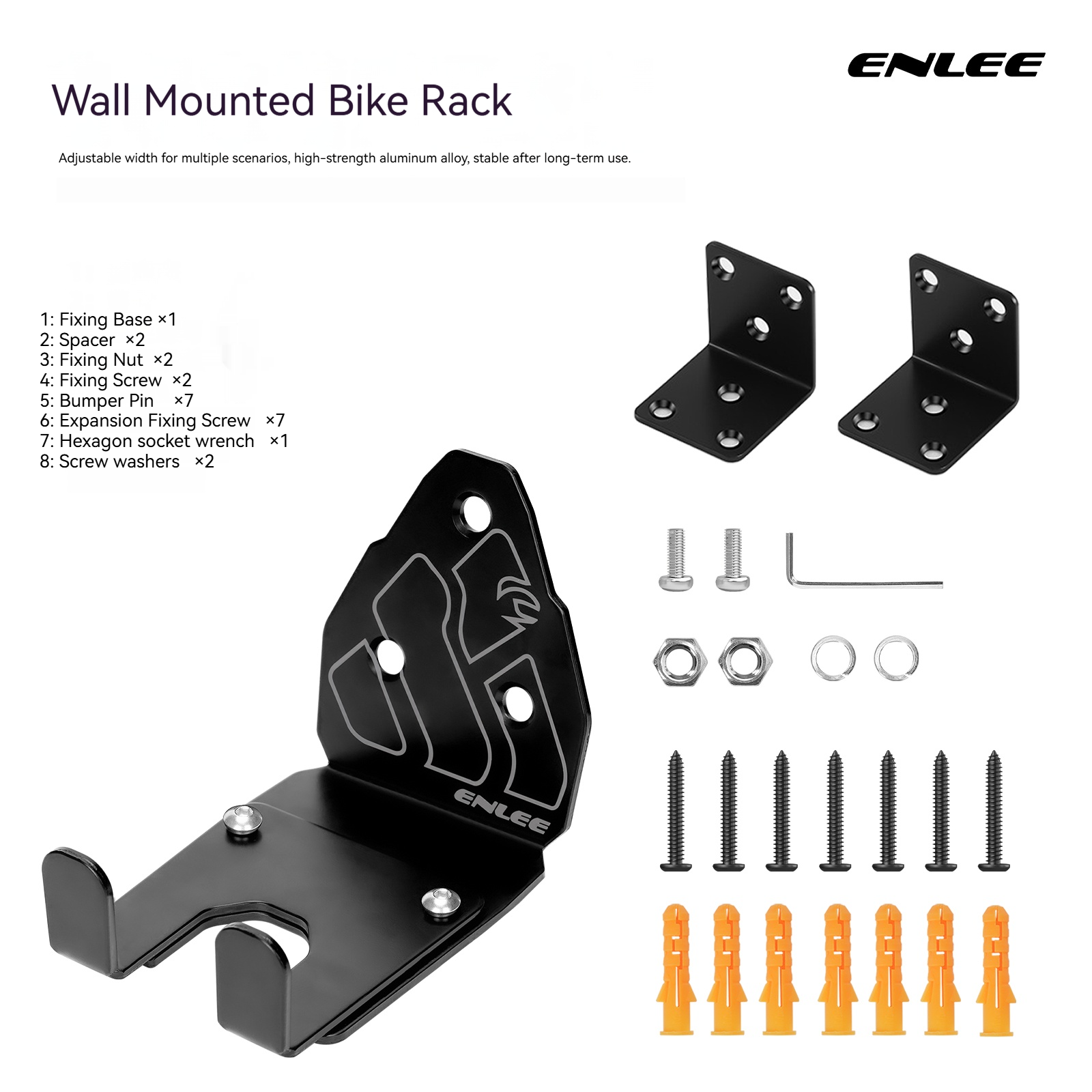 ENLEE Bicycle Rack Wall-Mounte - Cycling Gear Wall Storage 评论和价格