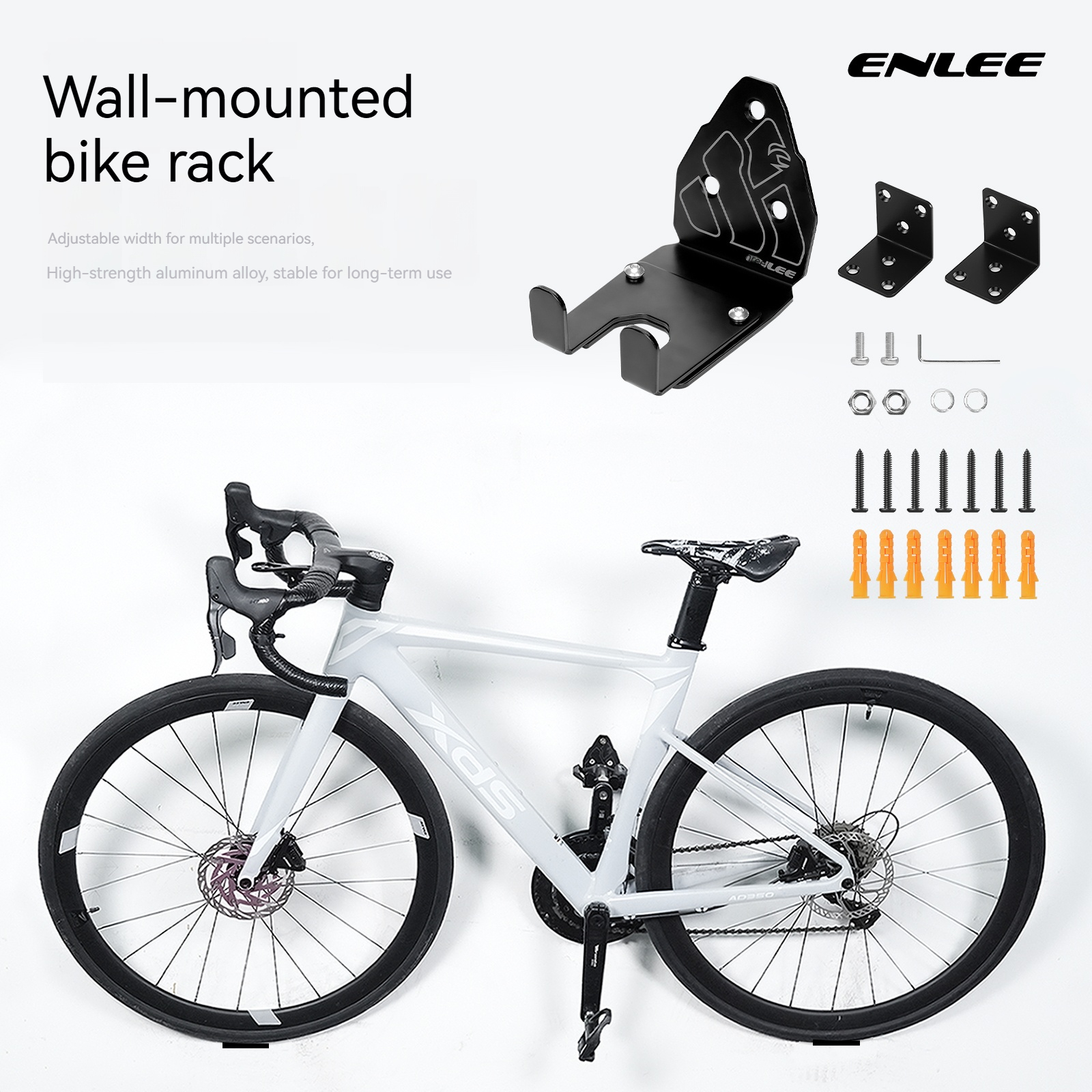 ENLEE Bicycle Rack Wall-Mounte - Cycling Gear Wall Storage 评论和价格