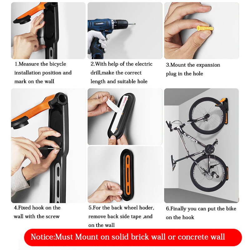 1PC Bicycle Wall Mount Rack Mt - Cycling Gear Wall Storage 评论和价格