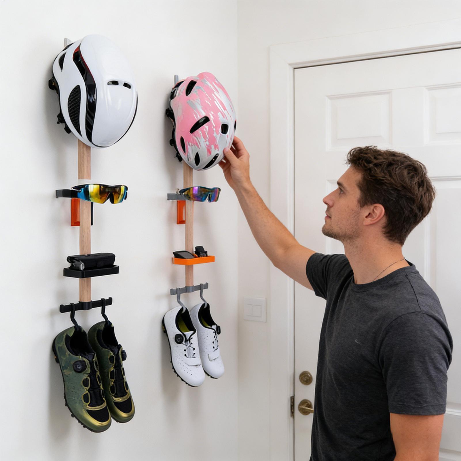 Bike Gear Wall Storage Rack, S - Cycling Gear Organiser 评论和价格