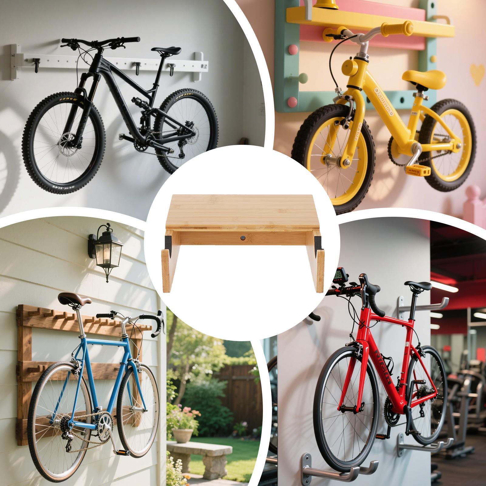 Cycling Rack Wall Mount Wooden - Cycling Gear Organiser 评论和价格