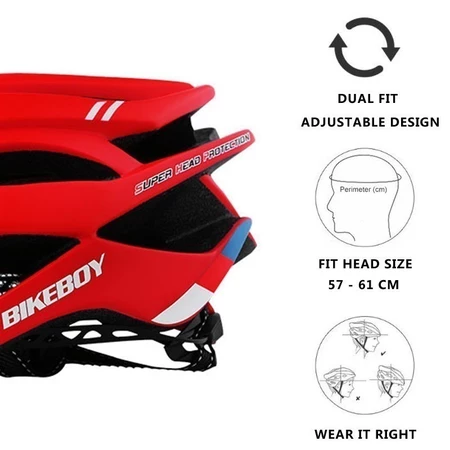 Bikeboy Men and Women Adults M - Cycling Gear Helmet 评论和价格